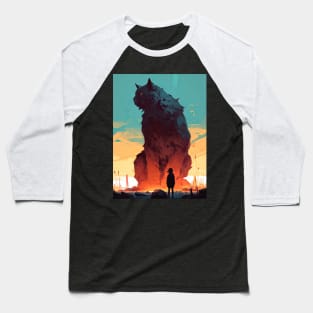 Majestic Beutiful Giant Cat Modern Art Baseball T-Shirt